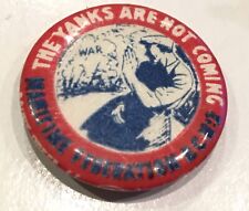The Yanks Are Not Coming War Pinback Button Maritime Federation D.C. No.2 WW1 picture