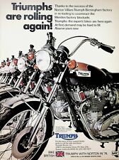 1974 Triumph Trident Meriden Factory Blockade - Vintage Motorcycle Ad picture