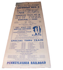 NOVEMBER 1955 PRR PENNSYLVANIA RAILROAD SPECIAL TRAIN HAGERSTOWN MD BROADSIDE picture
