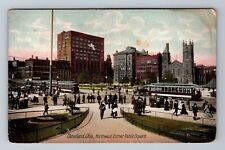 Cleveland OH-Ohio, Northwest Corner of Public Square, Antique Vintage Postcard picture