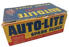 NOS Vintage AUTO-LITE AT-4 Transport Commercial Spark Plug Box of 9 NOS picture