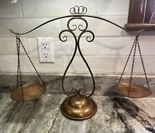Vintage 1960s SOLID COPPER SCALE of JUSTICE Balance Made in the USA picture
