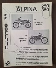 BULTACO Advertising Flyer / Black & White /  1977 Alpina 250 / 350 , 11x8 1/2 picture