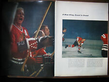 1969 Bobby Hull-8.5 x 10.5-Chicago Blackhawks-MAGAZINE PICTURE-2 PAGE  picture