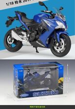 WELLY 1:18 SUZUKI GSX S1000F Blue MOTORCYCLE Bike Model collection Toy Gift NIB picture