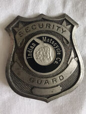 VINTAGE INDIAN MOTORCYCLE SECURITY GUARD BADGE picture