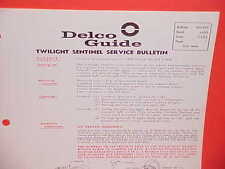 1963 BUICK RIVIERA ELECTRA WILDCAT DELCO TWILIGHT-SENTINEL SERVICE MANUAL L463 picture