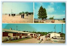 c1960's Blue Horizon Court Lake Huron Oscoda Michigan MI Multiview Postcard picture