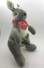 Lissi Puppe Plush, Kangaroo Mom and Baby Joey, Gray, 12 inch, Scarf, Australia picture