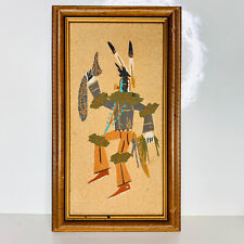 Framed Navajo Sand Art: Clown Dance Yei-Bei-Chai Signed By Artist 5''x9'' picture