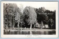 1943 RPPC CANADA*ORR LAKE BEACH*COTTAGE*CABIN*J W BALD PHOTOGRAPHER MIDLAND picture