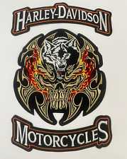 Harley Davidson Wolf Patch - 12'' Large Embroidery Patch - 3 Pcs picture