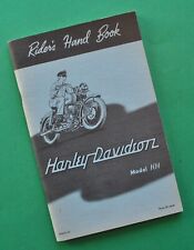 Original 1954-1956 Harley Davidson Riders Hand Book KH Model Owners Manual Book picture