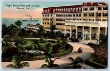 Miami Florida FL Postcard Royal Palm Hotel Grounds Exterior 1913 Vintage Antique picture