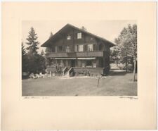 Jacques Naegeli Gstaad Swiss Meadow Chalet Silver Signed Photograph Switzerland picture