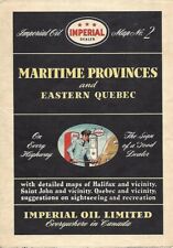 1947 IMPERIAL OIL Road Map MARITIME PROVINCES Canada Eastern Quebec Nova Scotia picture