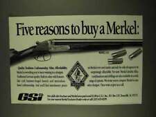 1994 GSi Merkel Model 147E Shotgun Ad - Five Reasons picture