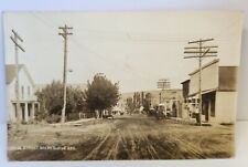 RPPC Dufur Oregon Street Scene Post Office Meat Market Wagons Horses 1913 Posted picture
