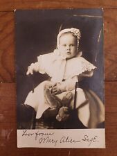 1907 RPPC Id'ed Child Teddy Bear Catskill NY Sage Reaves Fam Real Photo Postcard picture