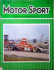 VINTAGE SPANISH GRAND PRIX RACE - MOTOR SPORT MAGAZINE, JUNE 1974 VOL. L NO. 6 picture