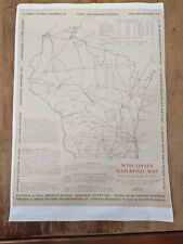 VTG Wisconsin Railroad Map Large 1972 Howard Holzman Prairie Du Sac SOO Laona picture