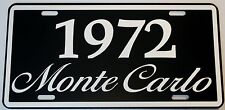 1972 72 MONTE CARLO METAL LICENSE PLATE 350 400 454 SS LOWRIDER CHEVY picture