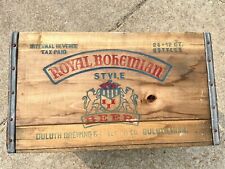 ROYAL BOHEMIAN BEER CRATE DULUTH brewing Minnesota antique  wood box picture