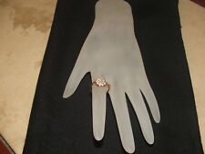 COLLECTIBLE vintage1970's merlite ring cz 14k yellow gold filled size 6.25 picture