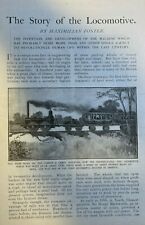 1901 Locomotives Trains Steam Engines illustrated picture