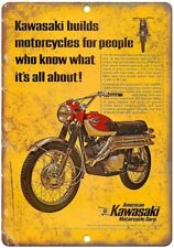 Kawasaki Motorcycle Corp. Garage Sign Ad Reproduction Metal Sign F25 picture