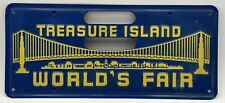 Vintage Treasure Island World's Fair Embossed License Plate 1939 San Francisco picture