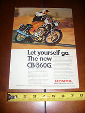 1974 HONDA CB 360 - ORIGINAL AD CB360 G picture