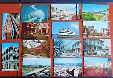 16 Postcards - New Orleans- Pontalba, Moisant Airport, Canal St, Bosque, Bridges picture