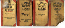 Four 1938-51 John Deere Pocket Ledger Farmers Union Red Cloud  Bladen NE picture