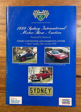 Shannon's 1999 Sydney International Motor Show Auction catalogue October 1999 picture