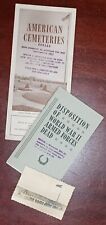 WWII Cemetery Brochure, Booklet Disposition of WWII Armed Forces Dead, Picture picture