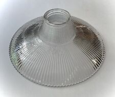 Vintage Holophane Light Lamp Shade Ribbed Round Prismatic 2 1/4” Fitter 9 1/4” D picture