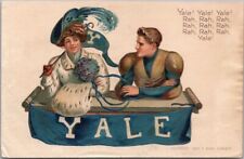 Vintage 1910s YALE UNIVERSITY Postcard Football Player / F. EARL CHRISTY Unused picture