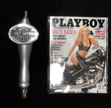 Harley Davidson Tap Handle Chrome & Silver w/Playboy 1997 Biker Babes Edition picture