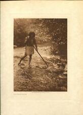 1923 Original Photogravure |  The Forest Stream | Curtis | 5 1/2 x 7 1/2 picture