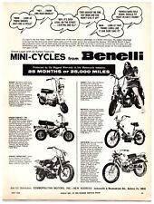 Vintage Original - 1969 Benelli Mini Motorcycles - Original Print Ad (8x11) picture