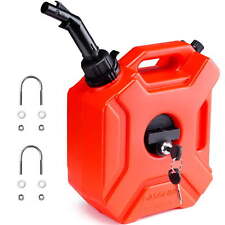  Fuel Gas Tank Portable Gas Can 1.3 Gal/5L with Lock Motorcycle ATV SUV UTV picture