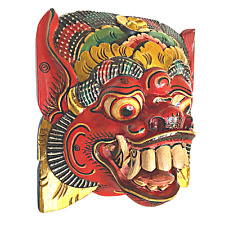 Balinese Mask Boma Barong Hindu Rakshasa Demon Bali Wall Art Hand carved wood picture