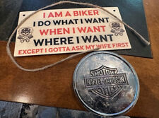 Harley Davidson Coaster (Used) and (New) Biker Sign picture