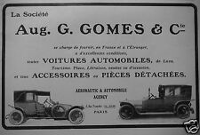 Advertising 1913 Aug.. G. Gomes luxury motor cars-advertising picture