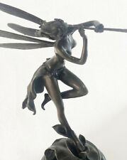 Collectible/Gift Original Aldo Vitaleh Fantasy Fairy Art Bronze Sculpture Decor picture