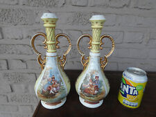 PAIR antique victoria carlsbad porcelain Vases picture