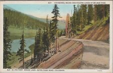 Cathedral Rocks and Poudre Lakes at Milner Pass Estes Park 1932 Postcard picture
