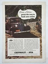 1934 CHEVROLET KNEE-ACTION WHEELS Magazine Advertisement DUTCH-BOY LEAD PAINT AD picture
