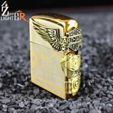 Harley Davidson Gold Lighter Premium Lighter Zip Fancy Golden Lighter USA 🔥 picture